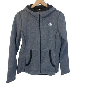The North Face Women's Fleece Full Zip Sweater Jacket Gray & Black Sz M